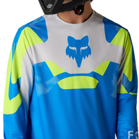 MAGLIA FOX LS RANGER TACTILE BLUE JEWEL LOGO