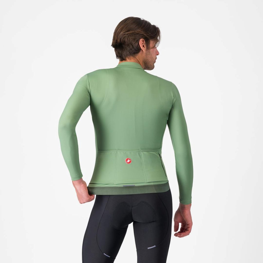 MAGLIA CASTELLI ESPRESSO THERMAL JERSEY GREEN PEPPER RETRO