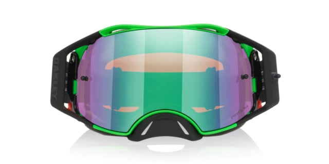 MASCHERA OAKLEY MX AIRBRAKE GOGGLES GREEN FRONTE