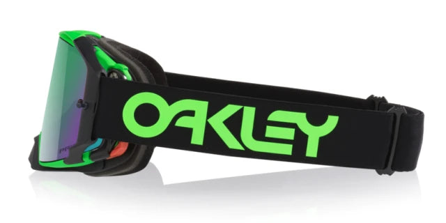 MASCHERA OAKLEY MX AIRBRAKE GOGGLES GREEN PROFILO