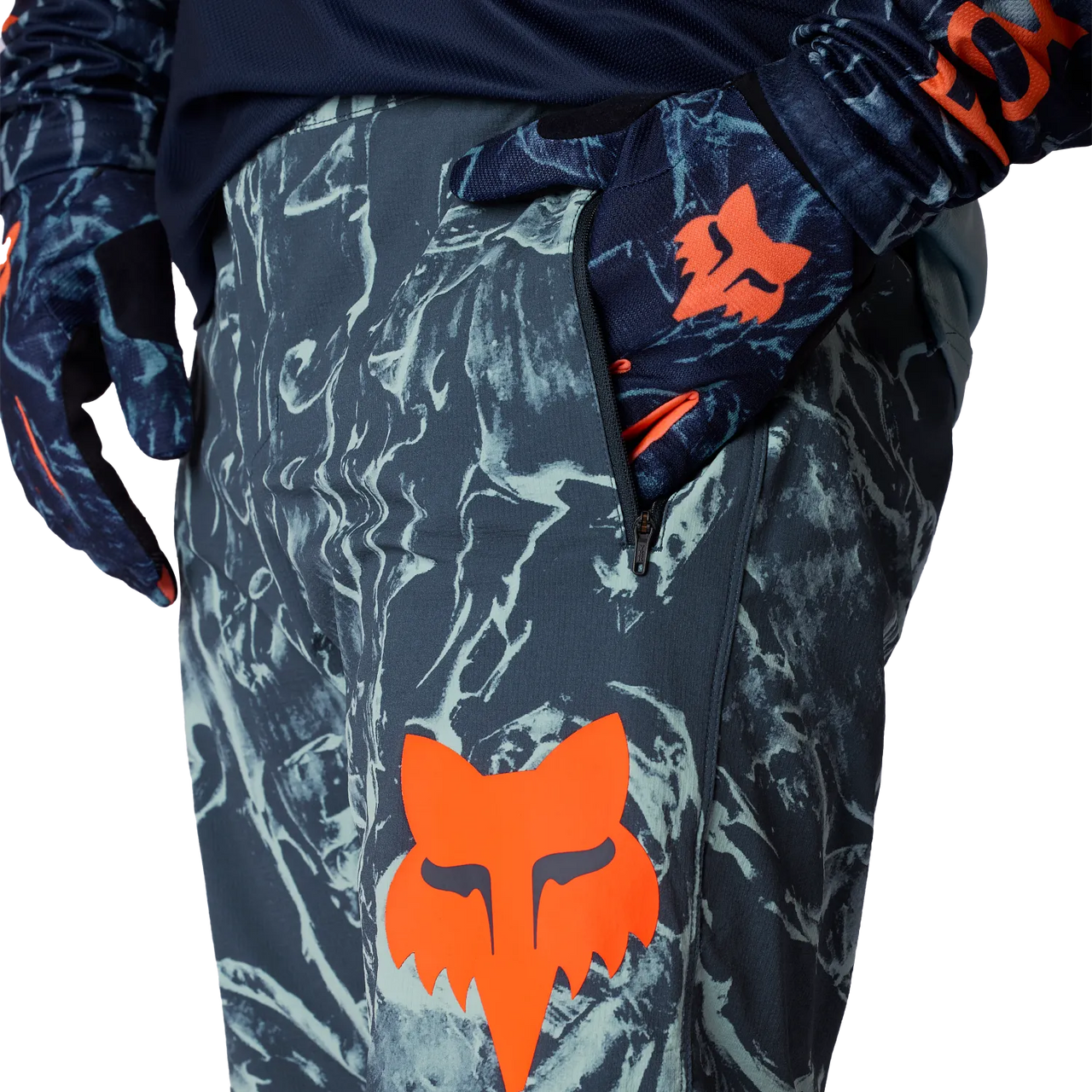 PANTALONI FOX RANGER IMAGE PRINT ARTIC BLUE LOGO