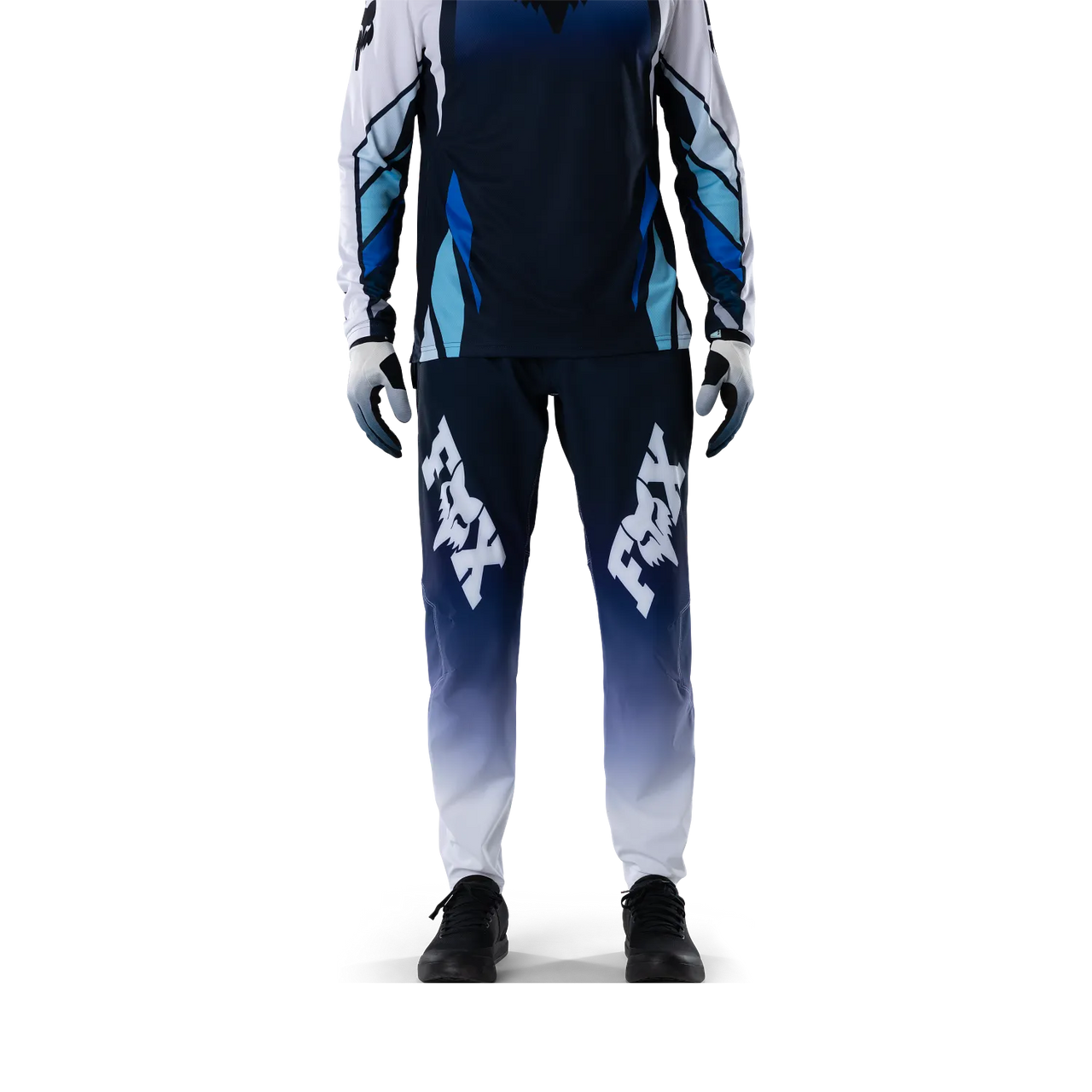 PANTALONI FOX RANGER PANT FOUNDRY BLUE INDOSSATI FRONTE