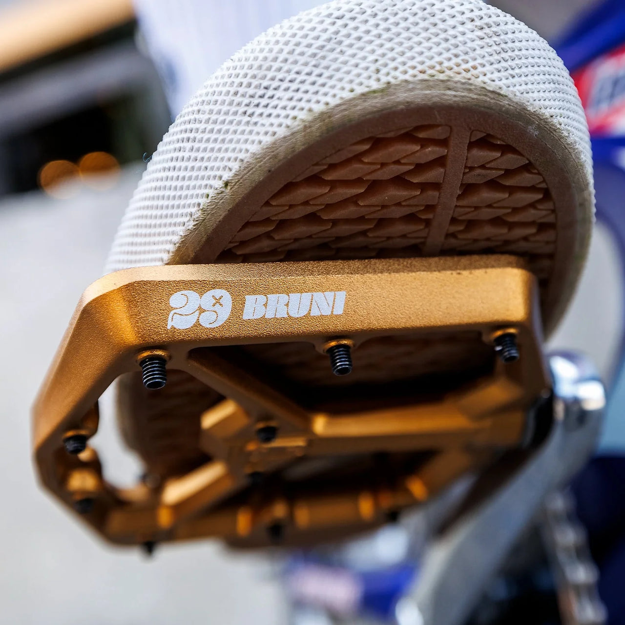 PEDALI CRANK BROTHERS STAMP 7 ALLOY FLAT PEDALS LOIC BRUNI EDITION MONTATI