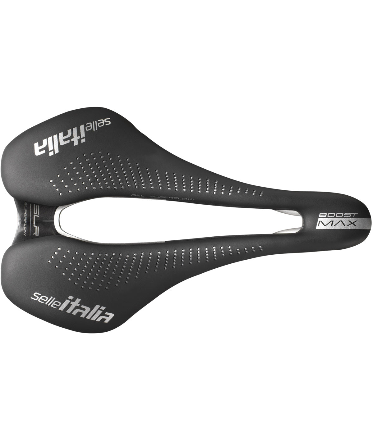 SELLA SELLE ITALIA MAX SLR BOOST GEL SUPERFLOW TI 316 FIBRA-TEK 155 x 248 MM SOPRA