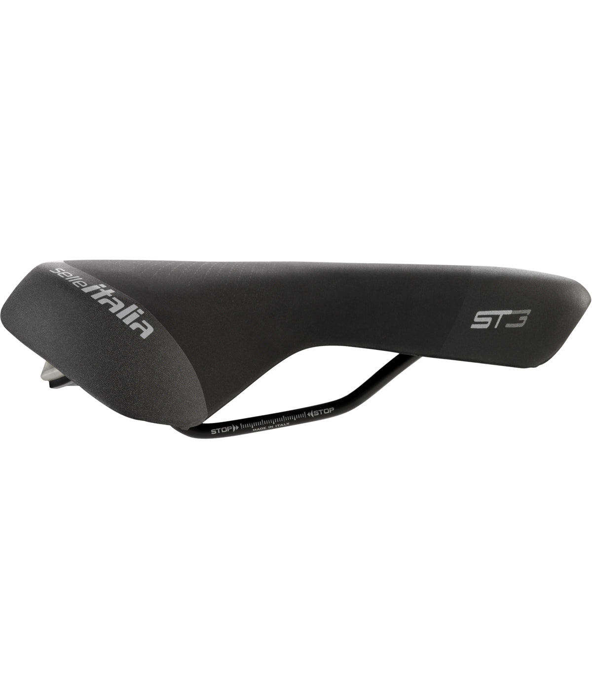 SELLE ITALIA ST 3 S SADDLE WITH FEC ALLOY SOFT-TEK FRAME, BLACK