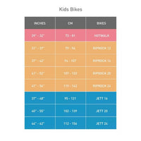 TABELLA TAGLIE BICI BAMBINO SPECIALIZED