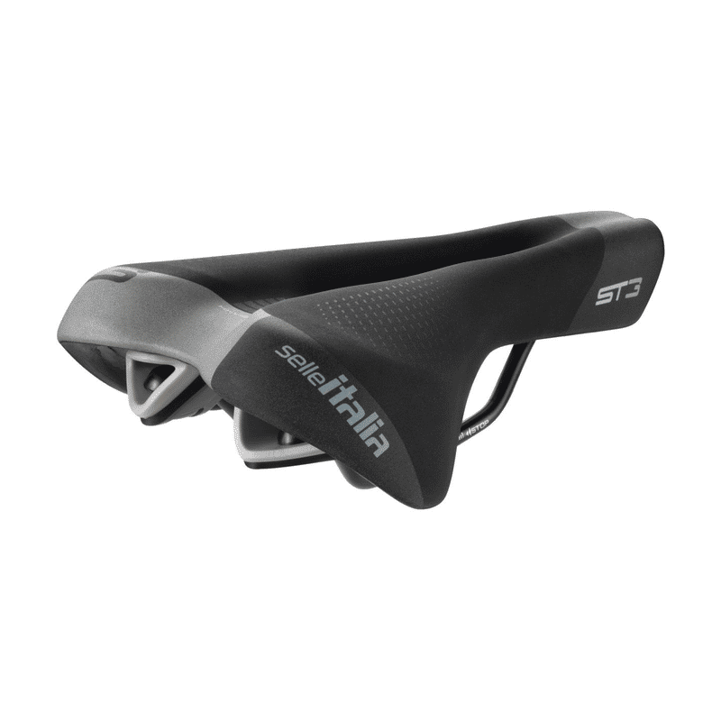ST 3 SUPERFLOW SADDLE WITH FEC ALLOY FRAME SOFT-TEK BLACK
