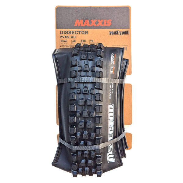 MAXXIS DISSECTOR 29X2.40 G2 EXO TR 60TPI FOLDING DUAL TIRE