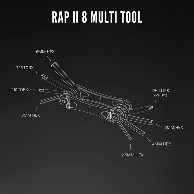 LEZYNE RAP II MULTIGEREEDSCHAP