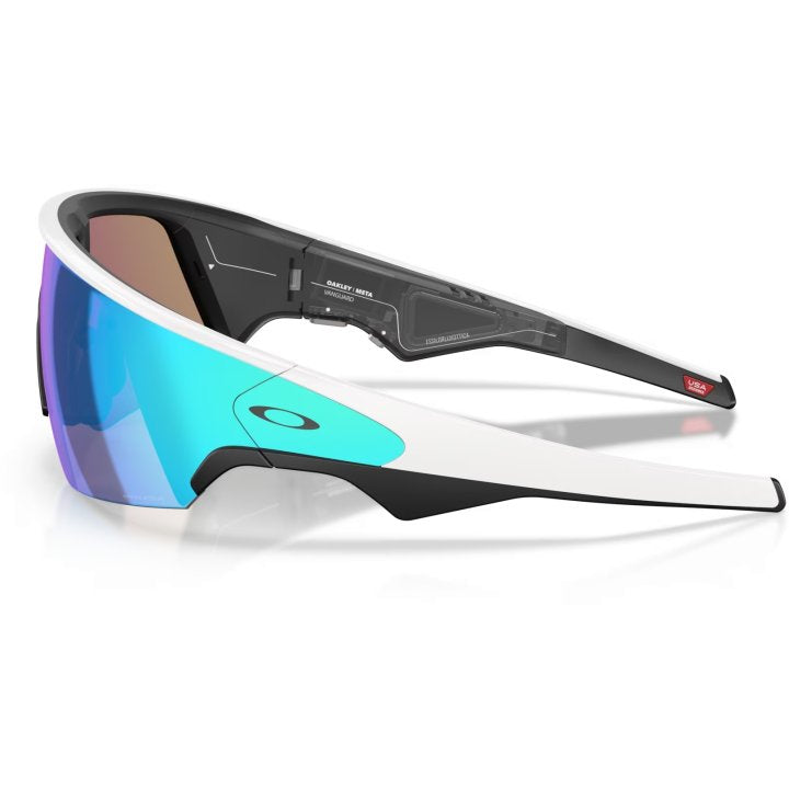 OAKLEY META VANGUARD GLASSES WHITE PRIZM SAPPHIRE LENS
